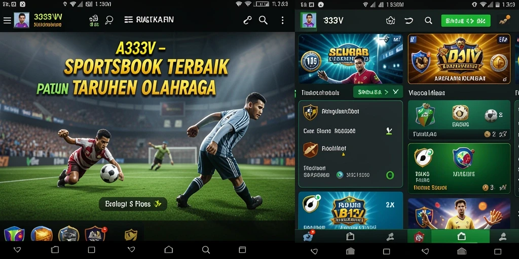 Tampilan menarik dari gameplay taruhan olahraga 333V.
