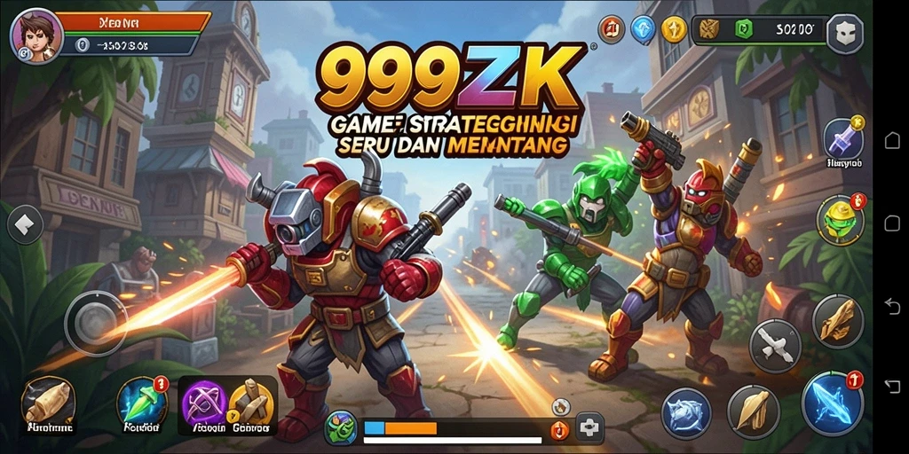Screenshot gameplay 999ZK yang menunjukkan taktik strategi yang mendebarkan.