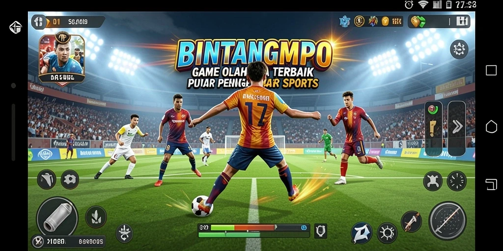 Tampilan menarik dan seru dari gameplay olahraga BINTANGMPO.