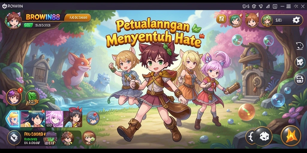 Gambar gameplay BROWIN88 yang menampilkan aksi karakter Anime.
