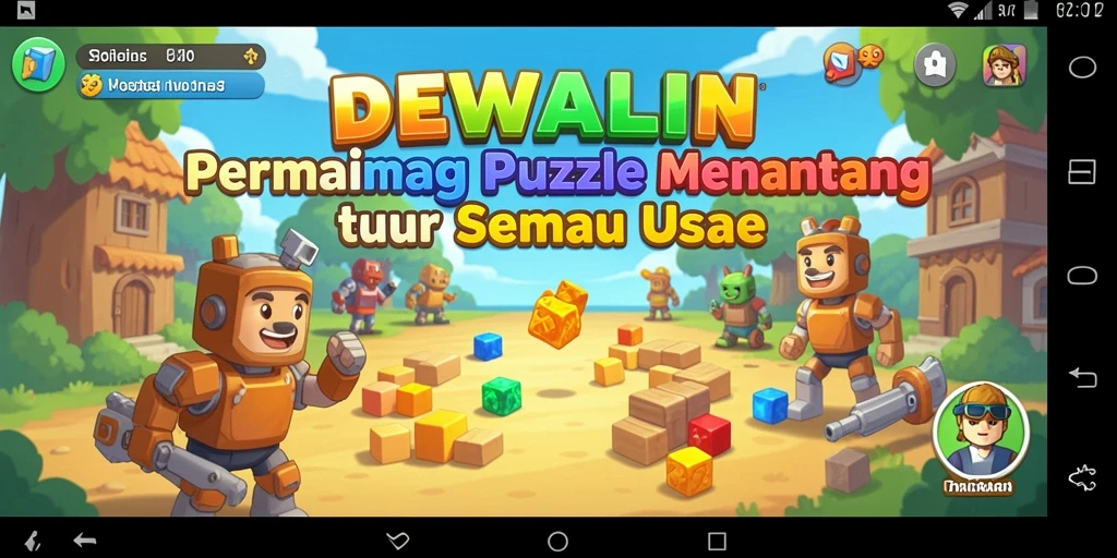 Tampilan gameplay DEWALIN dengan berbagai tantangan Puzzle.