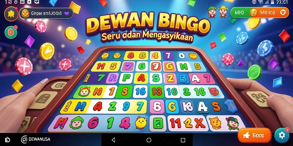 Tampilan gameplay Bingo yang penuh warna dan seru di DEWANUSA.
