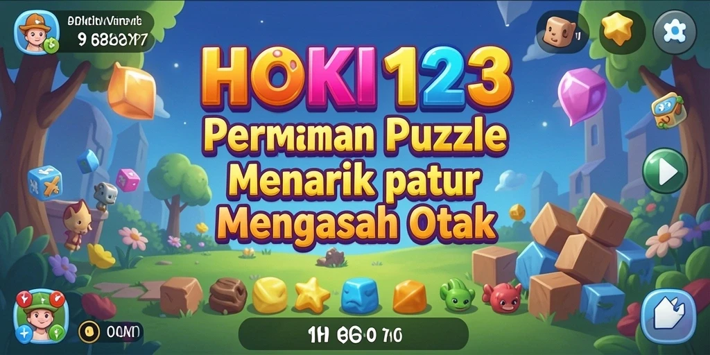 Tampilan gameplay HOKI123 dengan tantangan puzzle yang seru.