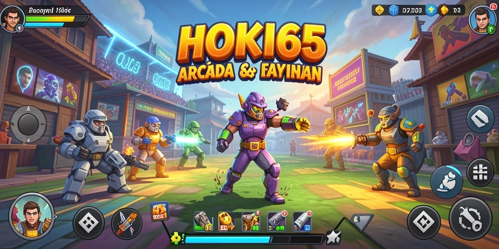 Tampilan gameplay HOKI65 dengan grafis yang cerah dan menarik.