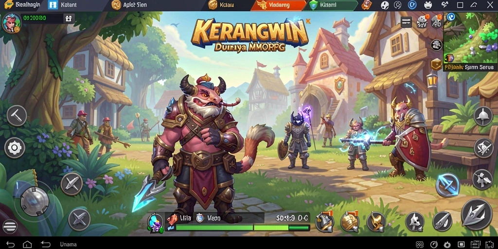 Tampilan gameplay KERANGWIN yang mendebarkan dalam dunia MMORPG.