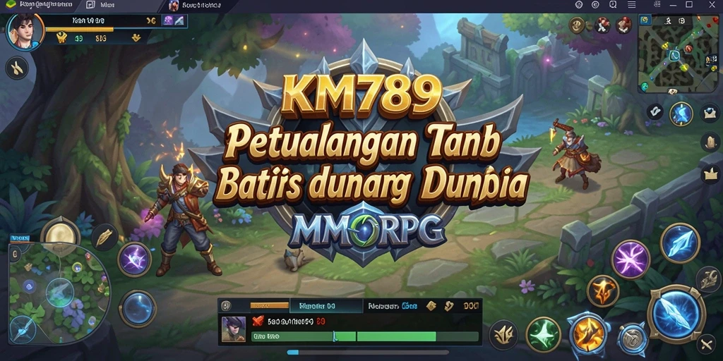Tampilan gameplay epik dalam dunia MMORPG yang luas dan penuh petualangan.