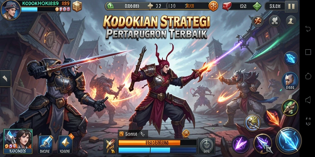 Tampilan gameplay menakjubkan dari KODOKHOKI889 dan strategi pertarungan yang mendebarkan.