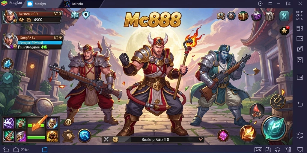 Tangkapan layar dari gameplay menegangkan MC888 yang menunjukkan aksi strategi.
