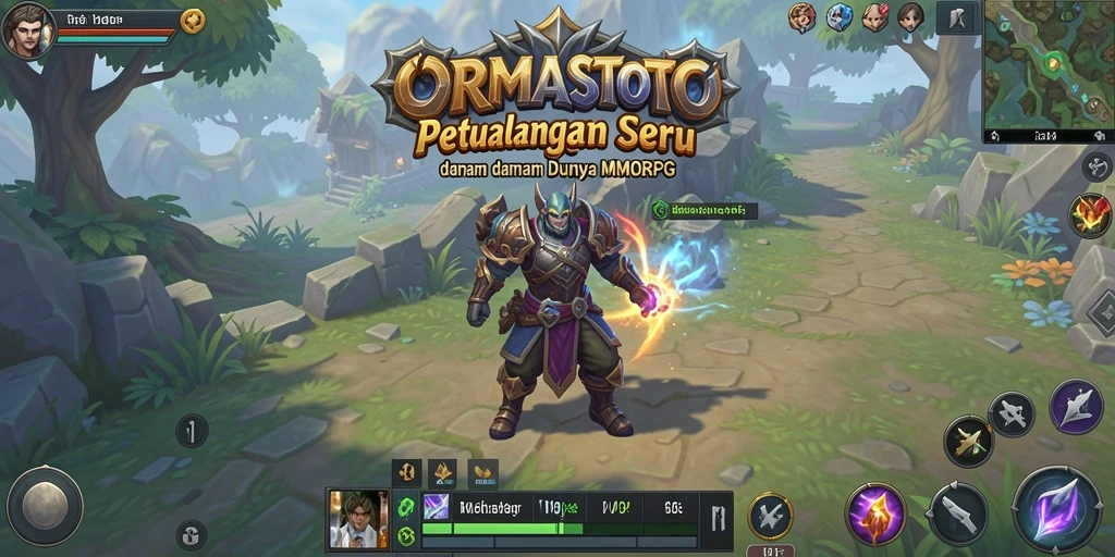 Screenshot utama ORMASSTOTO menampilkan aksi seru dalam pertempuran MMORPG.
