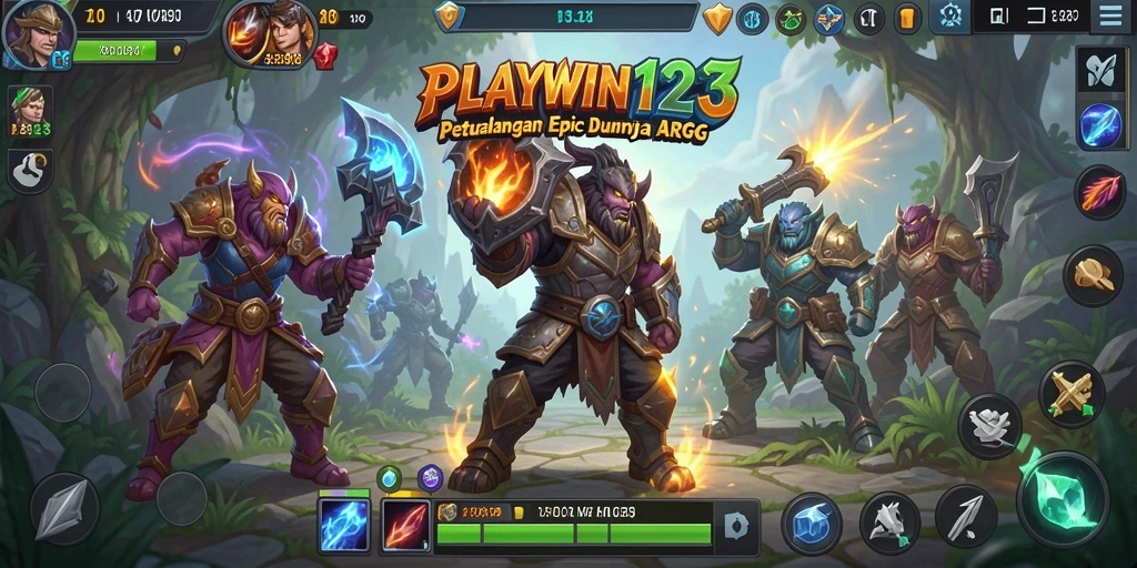 Tampilan gameplay mendebarkan dari <strong>PLAYWIN123</strong> dengan aksi pertempuran epik.