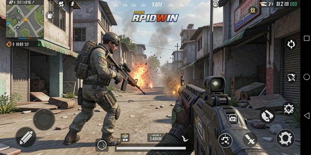 Gameplay menarik dari RPIDWIN dengan aksi tembak-tembakan intens.
