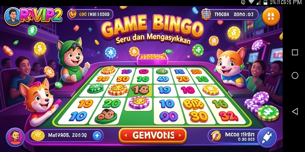 Screenshot gameplay RPVIP2 menampilkan keseruan permainan Bingo.