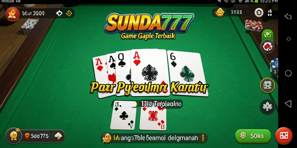 Tampilan permainan Gaple yang seru dan menarik di SUNDA777.
