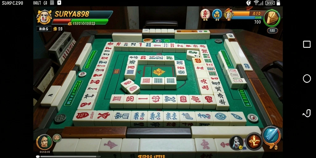 Tampilan gameplay SURYA898 yang mengasyikkan dan penuh warna dalam permainan Mahjong.