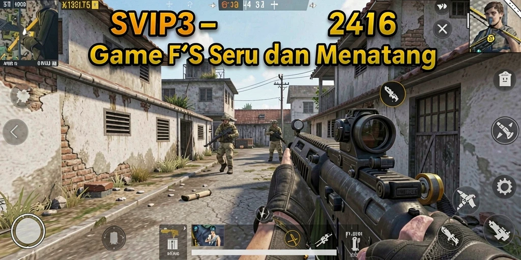 Gameplay seru SVIP3 dengan aksi tembak-menembak yang mendebarkan.